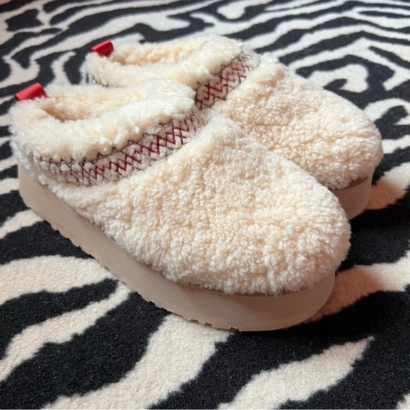 NWT UGG Tazz UGGBraid Platform Slippers Clogs Natural Size Women 7 - Picture 9 of 15